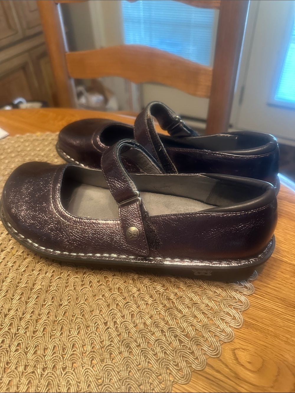 Alegria Metallic Bronze Taupe Mary Jane Shoes
